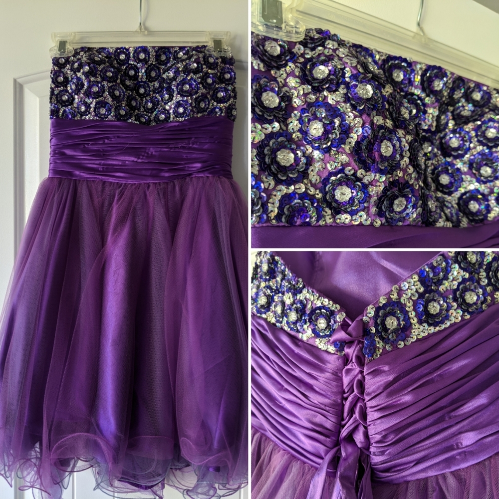 Purple Homecoming, Prom, Dance, Quinceañera Dress